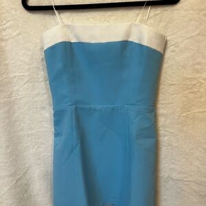 Amanda Uprichard Blue and White Mini Dress